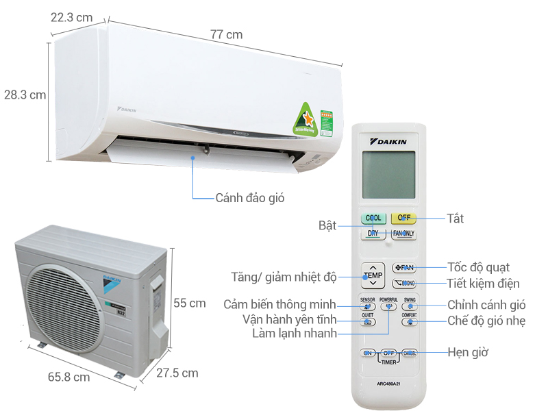 Máy lạnh Daikin được nhập khẩu nguyên chiếc từ Thailand
